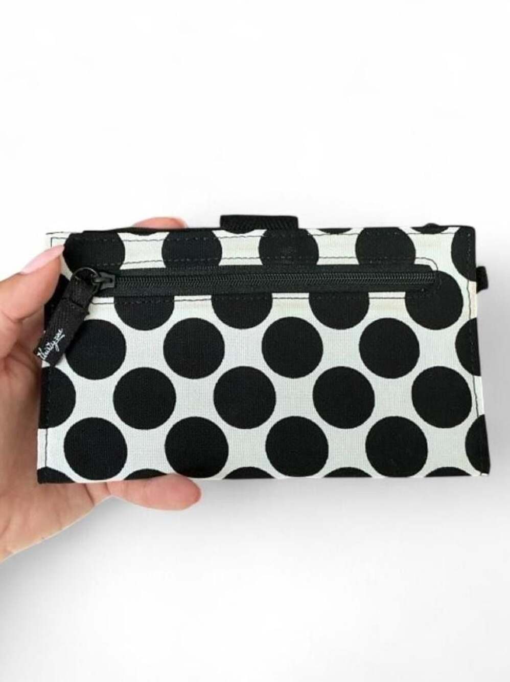 Thirty‑One Black & White Polka Dot Wallet Clutch (One Size) - Picture 6 of 7